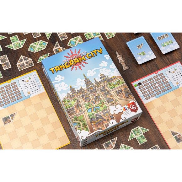 Tangram City Tile Laying Strategy Board Game - Picture 2 of 8
